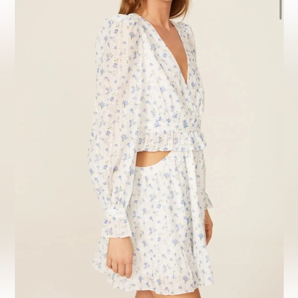 One33 Social Cut Out Floral Mini Dress 2 Cotton - Picture 3 of 7